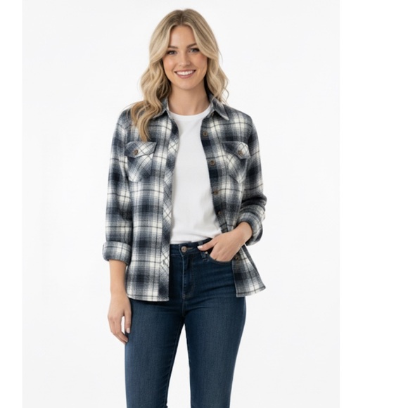 Millenium blue Plaid Button-Up Shirt size xsmall/small - Picture 1 of 6